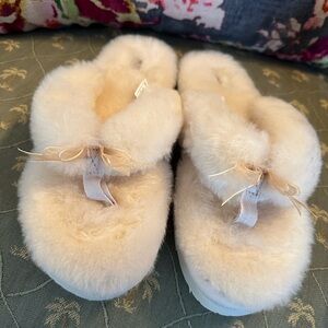 UGG Cream Plush Slippers